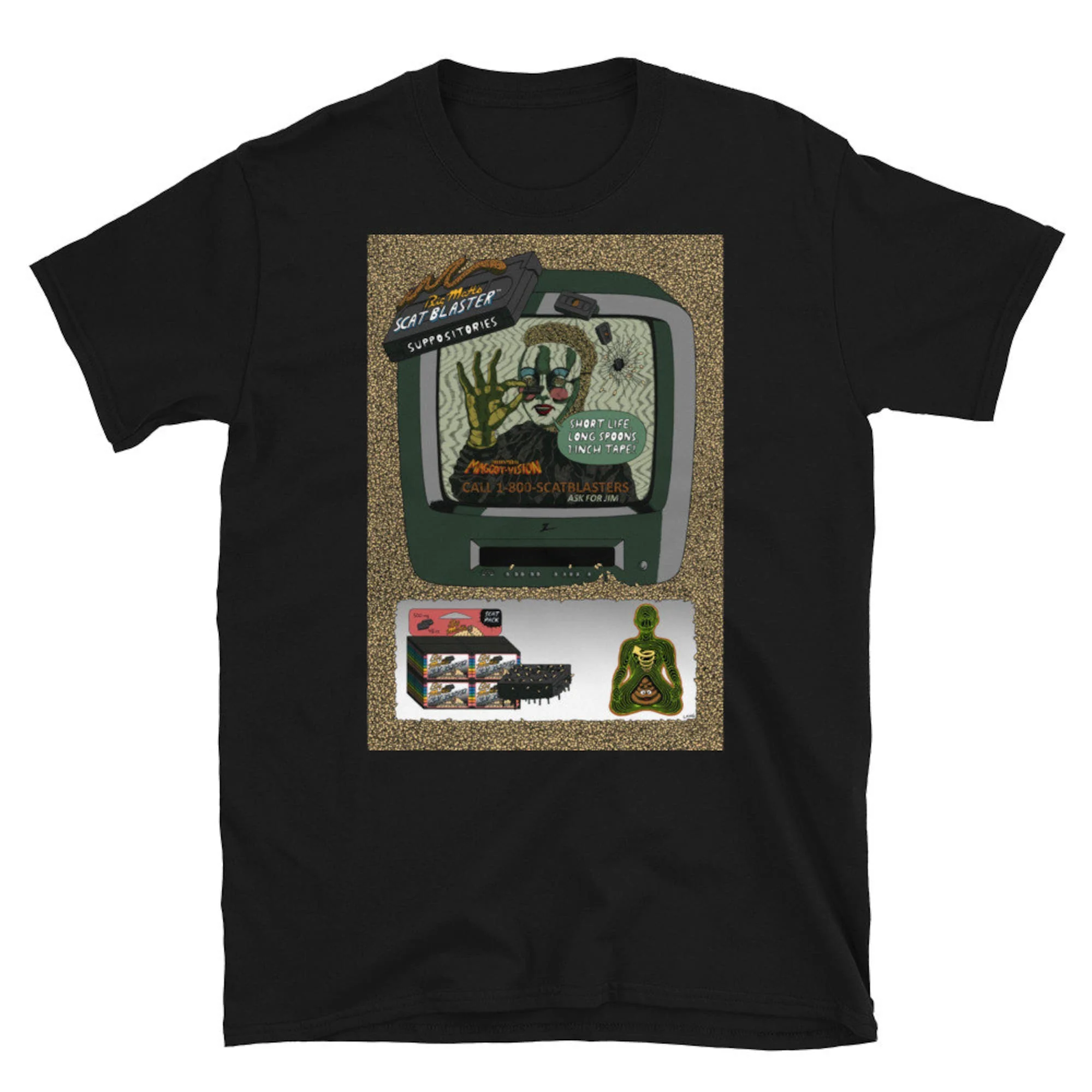 Big Matt'S Scat Blasters Tv Ad Jim Daggot The Human Maggot By Chang Lang T Shirt