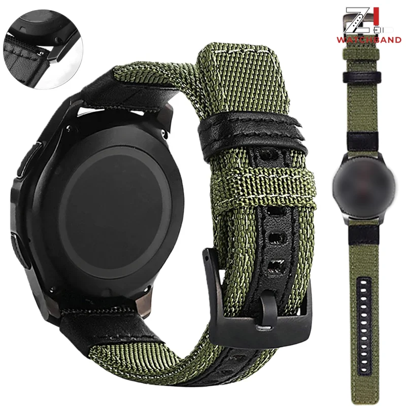 Nylon Woven Sport Band Wrist Strap - 22mm & 20mm