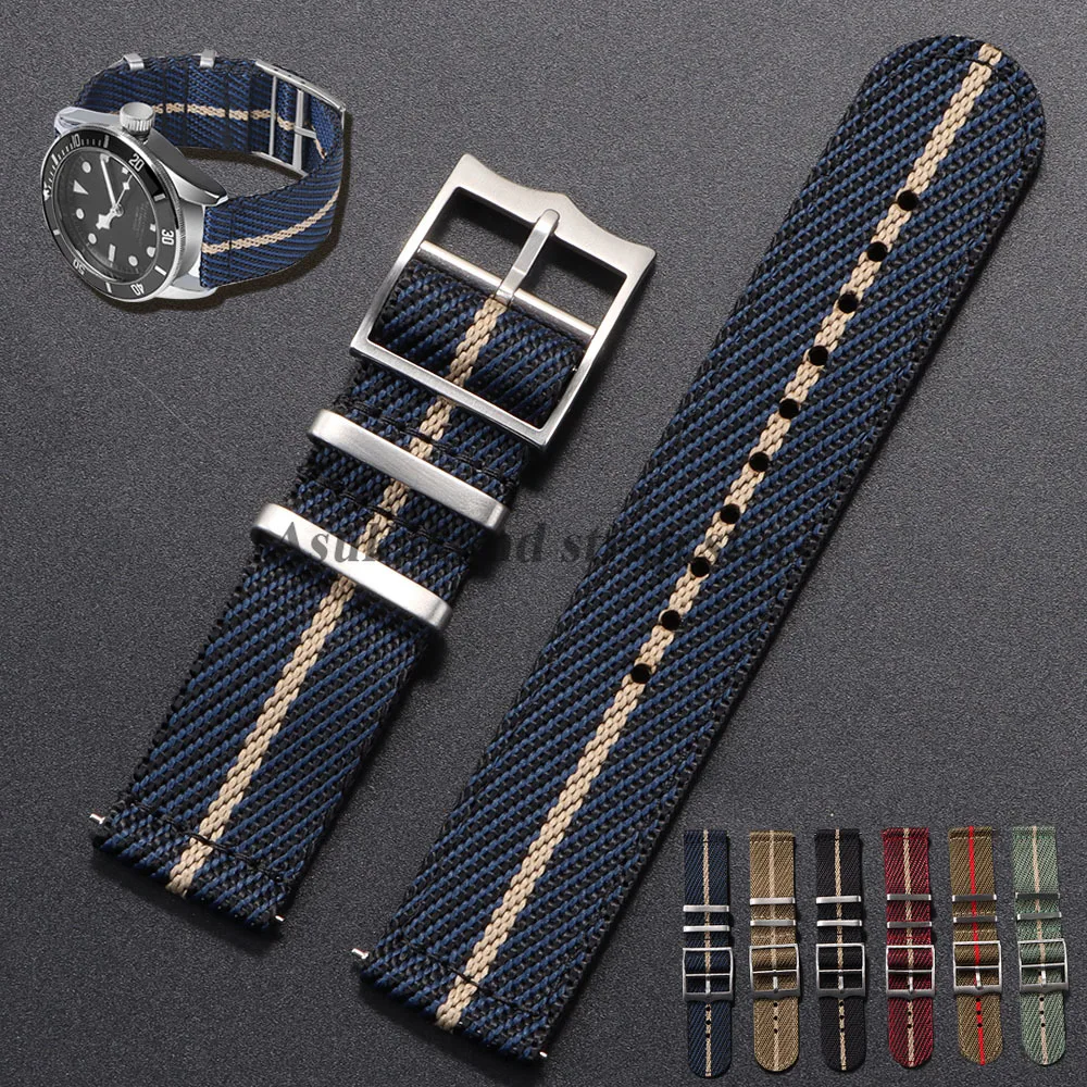 Nylon Canvas Quick Release Watch Strap - Versatile Military Sport Bracelet