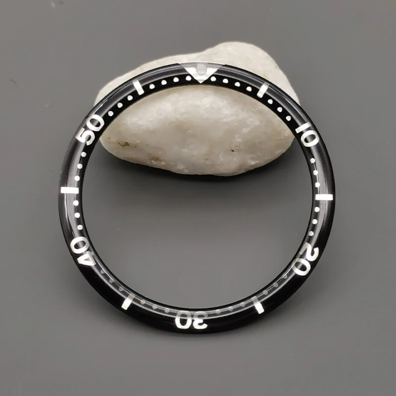 Flat Resin Aluminium Bezel Insert for Watch Cases - 39mmx32mm