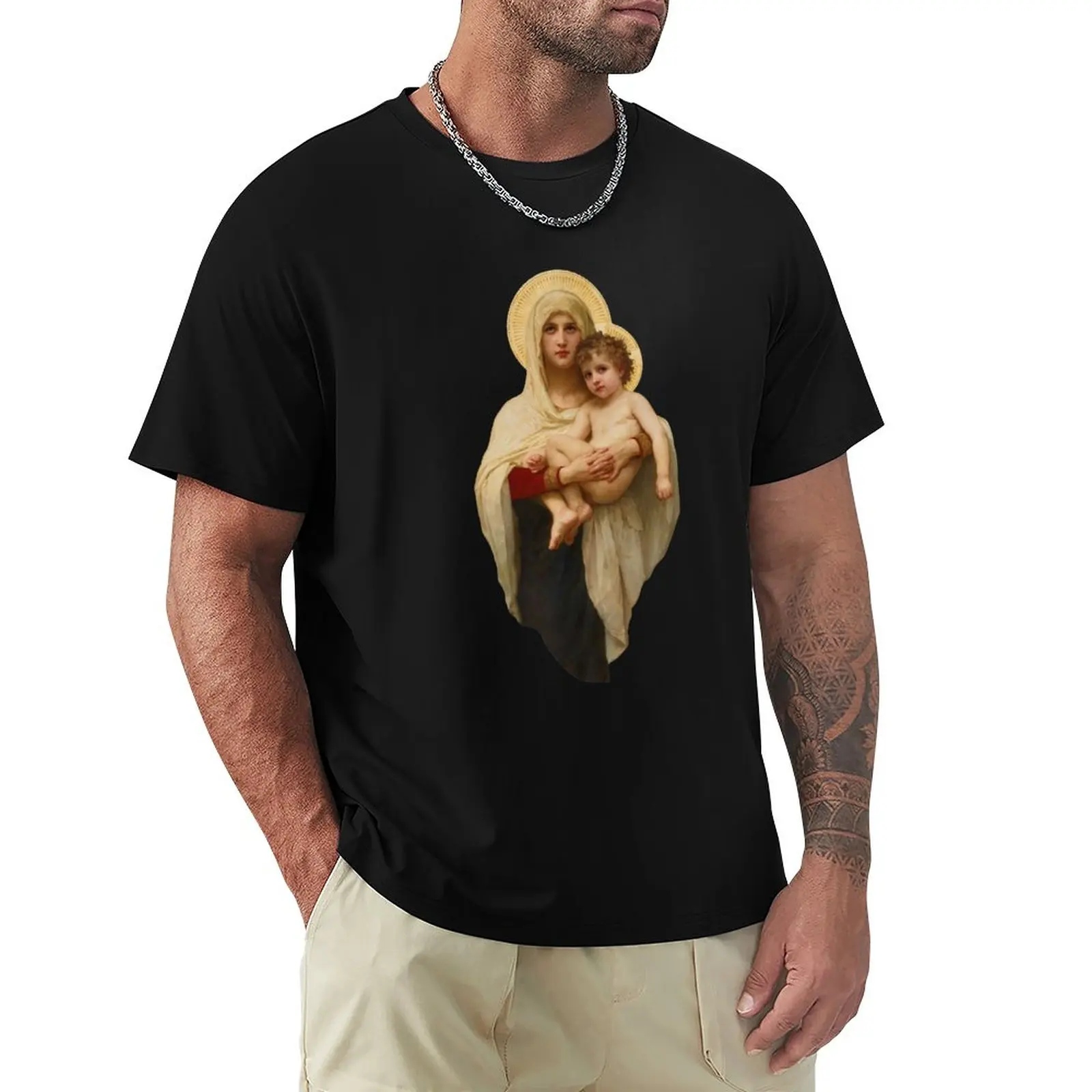 

The Madonna of the Roses T-Shirt anime blanks aesthetic clothes Short sleeve tee men