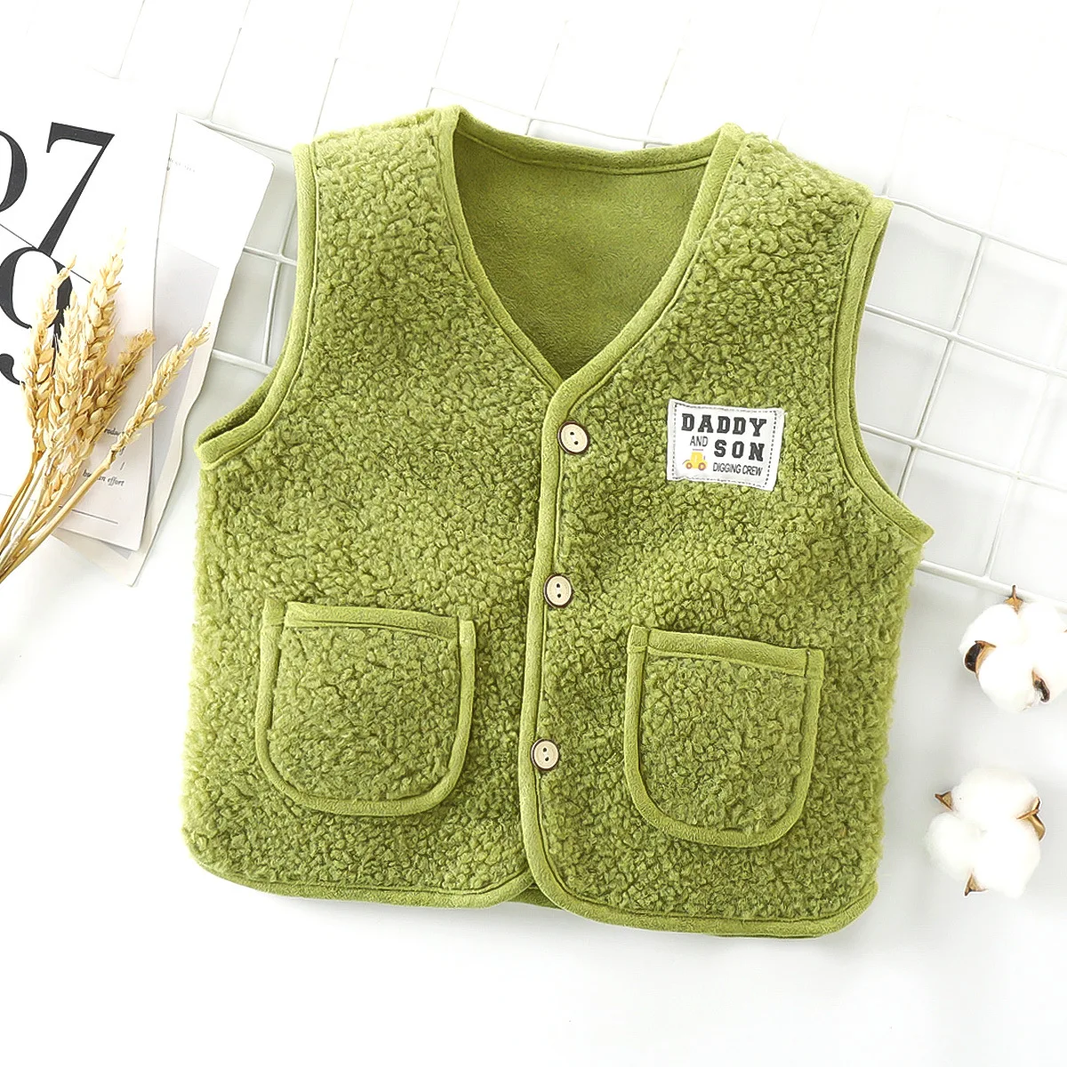 Children's Sleeveless Vest Kids Thicken Waistcoat Toddler Cartoon Outerwear for Boys Spring Autumn Winter Girls Jackets