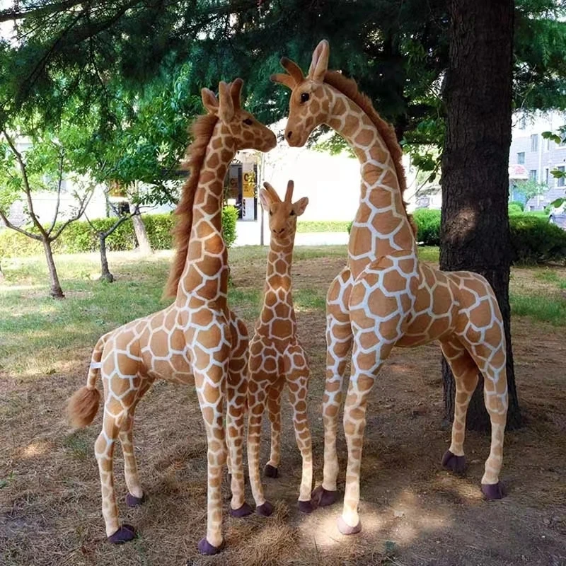 Zhanmai Juguete de peluche de jirafa gigante, juguete grande de jirafa,  enorme muñeco de peluche realista para niñas y niños, regalo de cumpleaños
