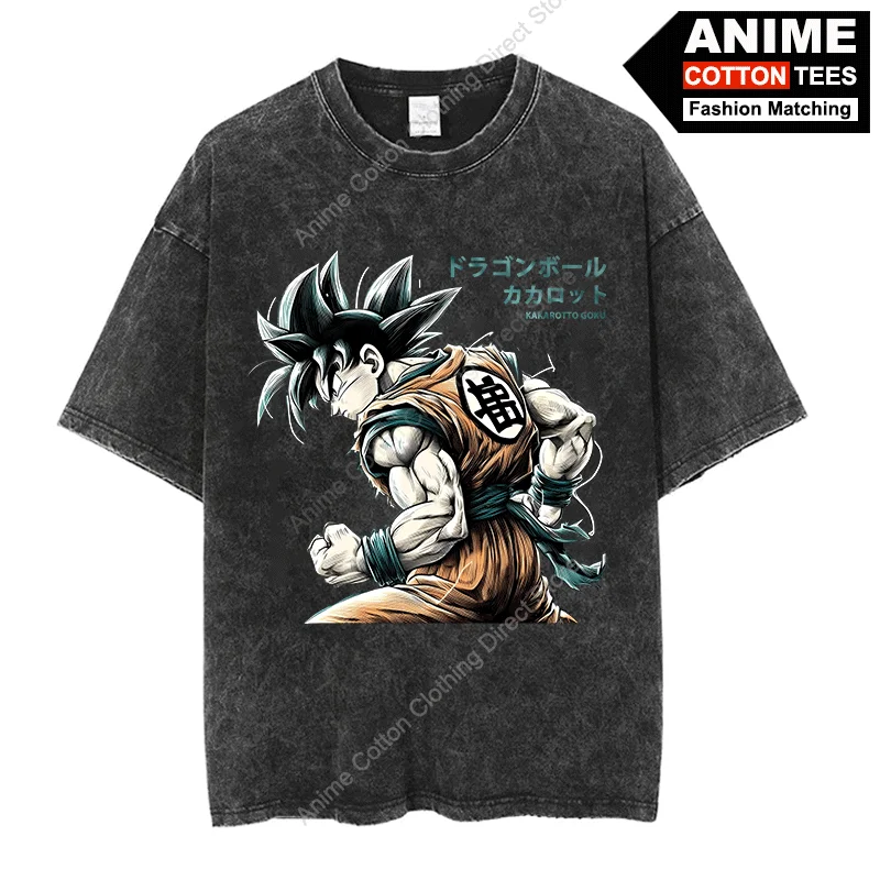 

Anime Dragon Ball T Shirt Kakarotto Goku Print Clothes y2k Harajuku Street Styl Unisex T-shirt Tops Vintage Cotton Loose Tees