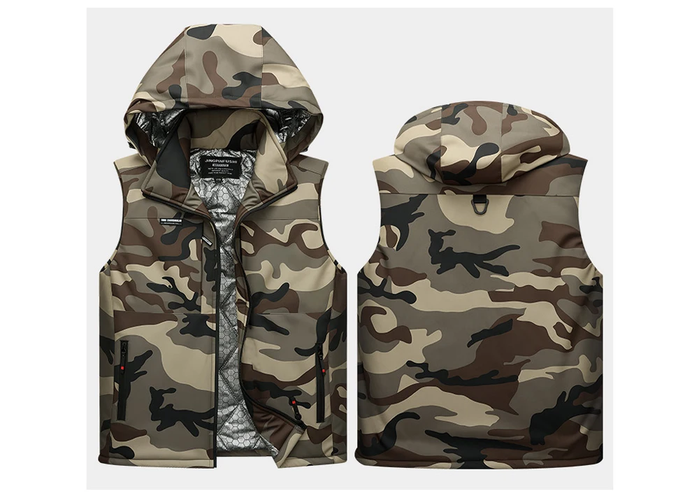 Winter Men's Warm Down Vest - Brand Logo