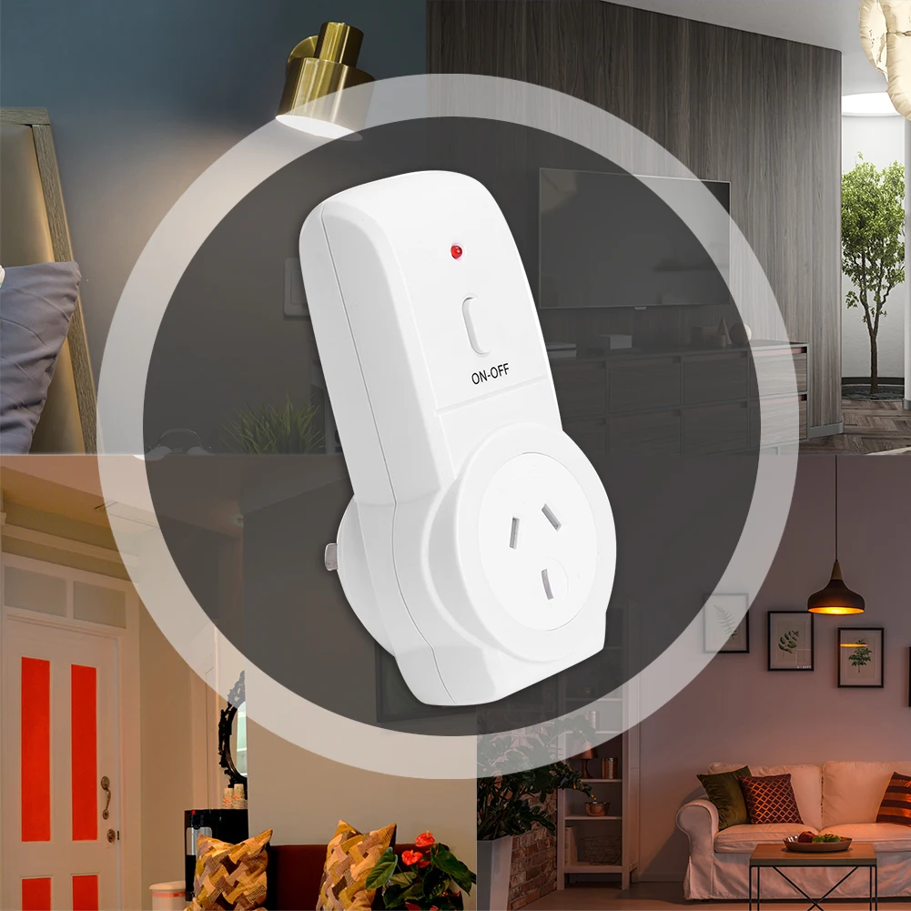 Smart Power Plug Plug Au Socket 433.92Mhz Wireless Remote Control 10A Contact On/Off Light Switch socket smart plug smart plug outlet