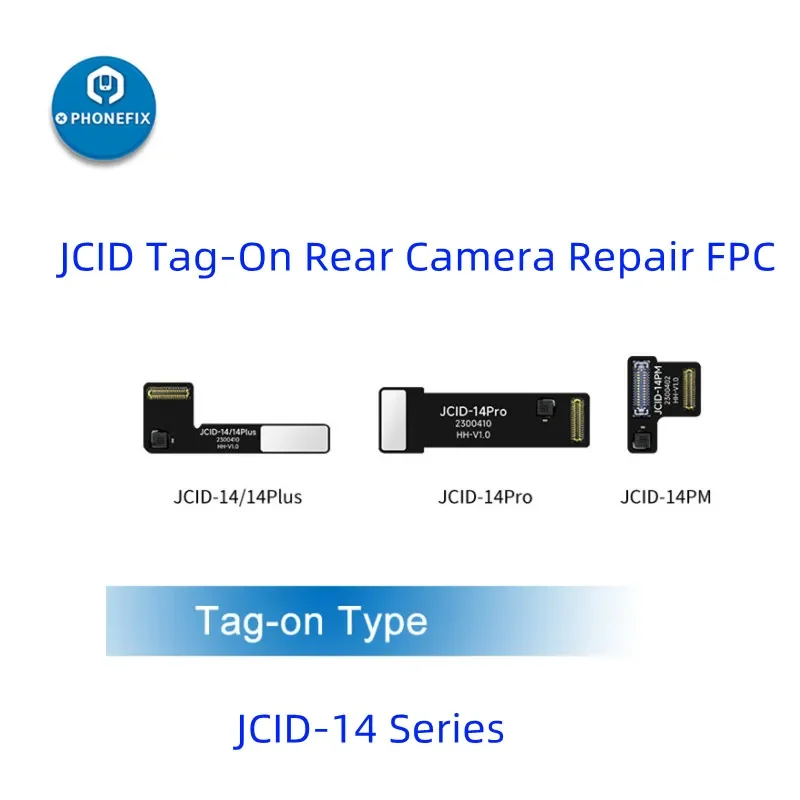 JCID 태그 온 후면 카메라 수리 FPC Flex For iPhone 12-15ProMax 납땜 없이 코드 일치 및 팝업 창 문제 해결