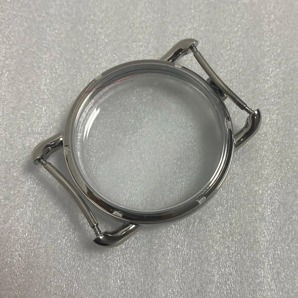 316L Stainless Steel Polished Watch Case 41mm Men's Replacement Case Mineral Glass for ETA 6497 6498/ST3600 ST3620 Movement