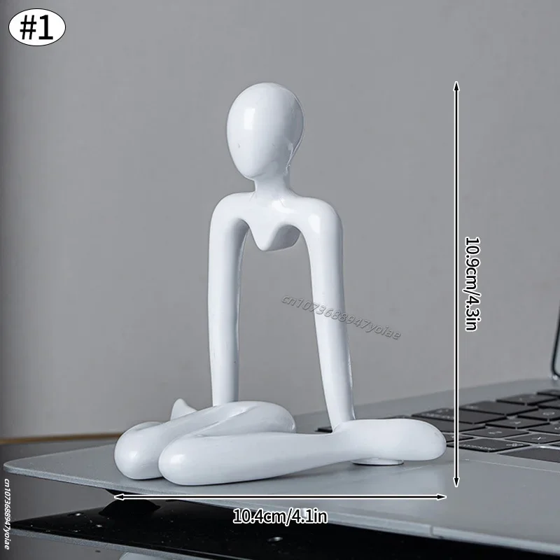 Nordic Light Luxury Abstract Figure Decorative Sitting Statue Ornament