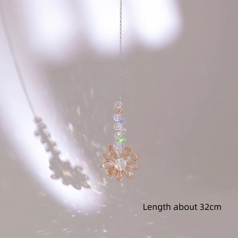 6 Color Glass Crystal Pendant Sun Catcher Ornament