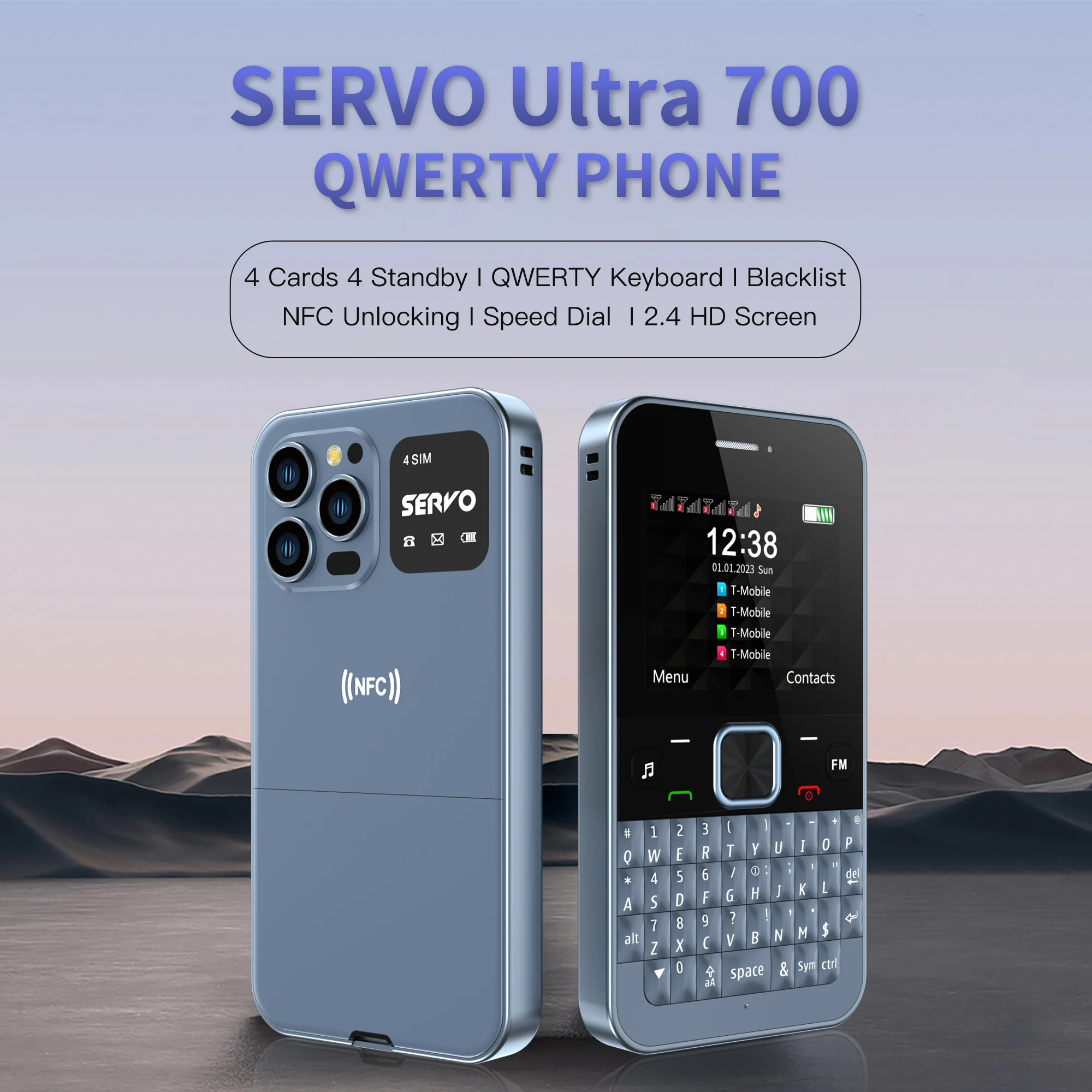 SERVO Ultra700 4 بطاقة SIM Qwerty الهاتف المحمول NFC التحكم في الوصول سرعة الاتصال الهاتفي القائمة السوداء TYPE-C GSM الخلوية لوحة المفاتيح الكاملة الهاتف المحمول 1 SERVO Ultra700 4 بطاقة SIM Qwerty الهاتف المحمول NFC التحكم في الوصول سرعة الاتصال الهاتفي القائمة السوداء TYPE-C GSM الخلوية لوحة المفاتيح الكاملة الهاتف المحمول 1