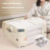 1pc Blue/White Quilt Clothes Storage Bag Moisture Dust Proof Proof Organizer Big Capacity Duvet Blanket Sorting Bags 6