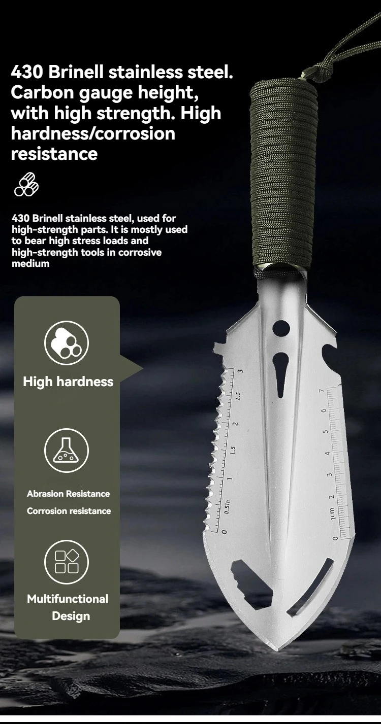 Portable Multifunctional Camping Hiking Survival Shovel 3