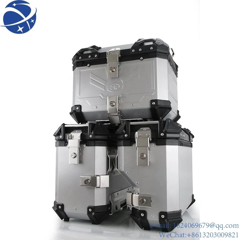 

YUN YIMotorcycle Accessories Parts Universal 38L Aluminum Alloy Side Rear Luggage boxes Cases Modified Side Box Travel Case Tool