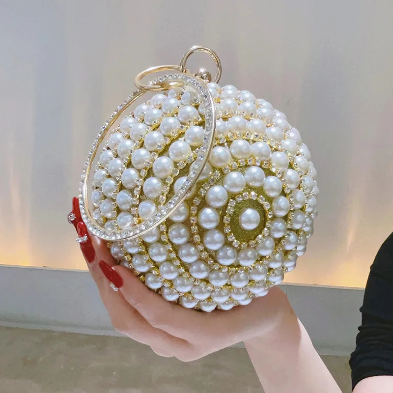 Beaded Diamond Evening Clutch Handbag for Women