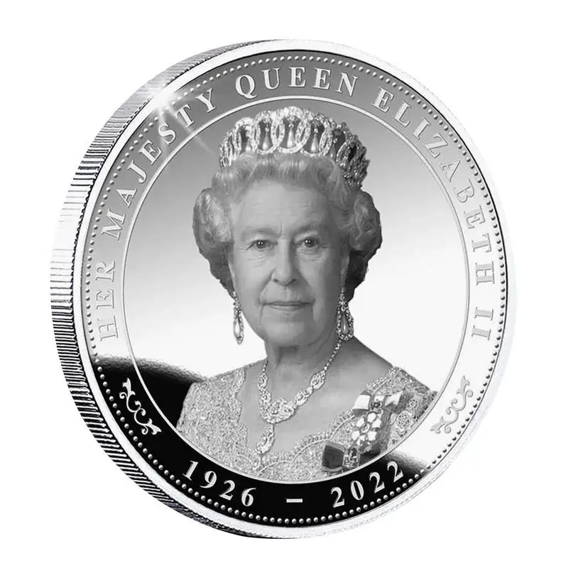 

Beautiful Queen Elizabeth II Commemorative Coin Commemorative Collectible Silver Coins Multi-use Collection Badge Souvenir