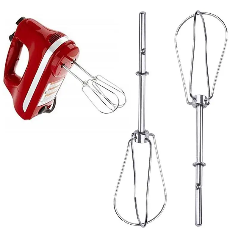 Hand Mixer Attachments 2pcs Cordless Egg Whisker Hand Push Stainless Steel Egg Beater Tool Compatible With 4KHM512TCB0 Hand Mixer Whisk