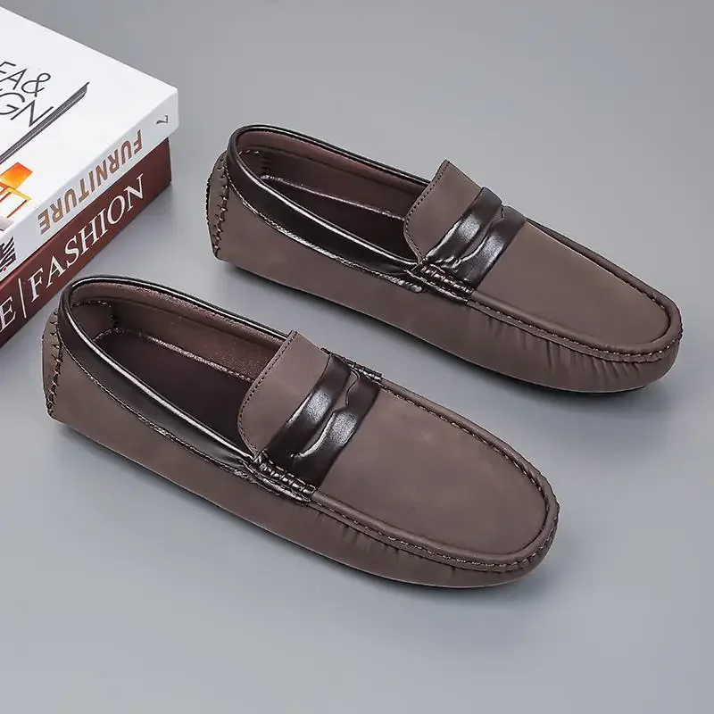 

Мужские ботинки из натуральной кожи, повседневные ботинки большого размера с индивидуальным рисунком для ленивых мальчиков, лето 2023