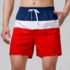 Trendy Color Block Pattern 3d Print Men Women Swim Trunks Quick Dry Drawstring Beach Shorts Men's Pants Swimwear Beach Short 1