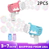 Bring 2 bottles of 50ml bubble water 40 hole 2pcs bubble toys handheld bubble gun wedding game Children's Toys outdoor games toy 1