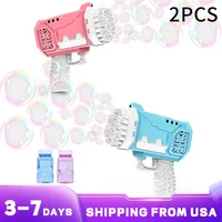 Bring 2 bottles of 50ml bubble water 40 hole 2pcs bubble toys handheld bubble gun wedding game Children's Toys outdoor games toy 1