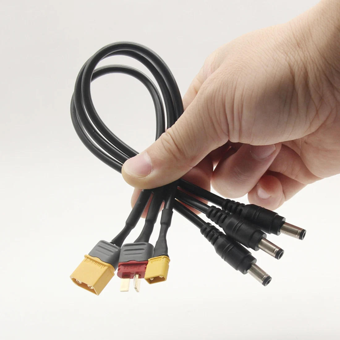 ShenStar XT60 / XT30 to DC5.5 2.5mm Male to male Connector Adapter Power Cable 10A for Fatshark Skyzone FPV Goggles Battery 30cm power cable