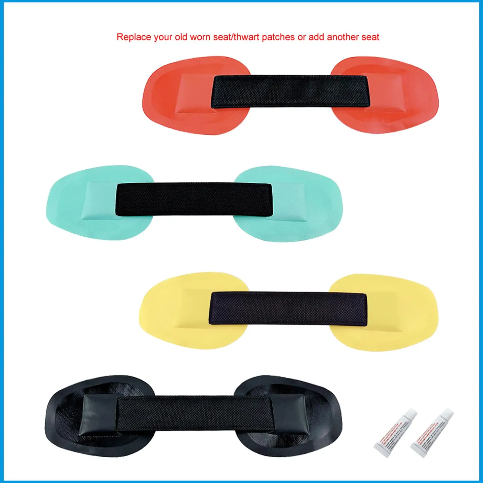 PVC Seat Strap Patch Fixed Webbing Handle Patch Boat Handle for Armrest Surfing Inflatable Boats Canoe Rafts with Glue