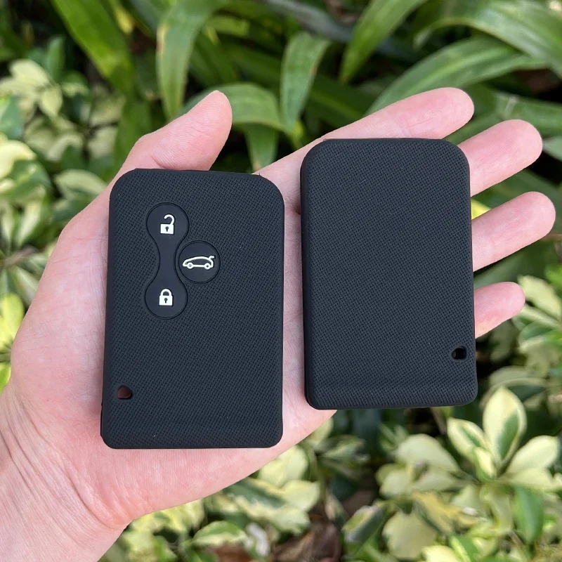 Silicone Car Key Card Shell Case Cover for Renault Stage 2 Meghan 2 FNR-Om Tula Region Clio Megane Grand Scenic 3 Button Car Key key case key case cover car key shell