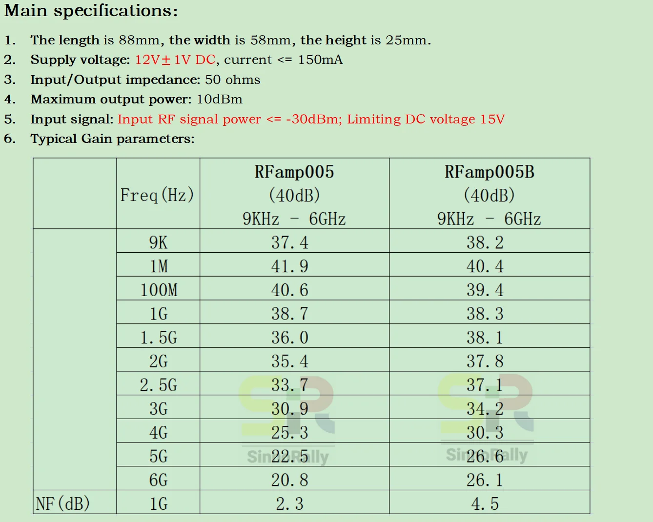 Description Picture 2 of itemEMC EMI Low Noise RF Pre-amplifier 40dB 9K-6GHz RFamp005