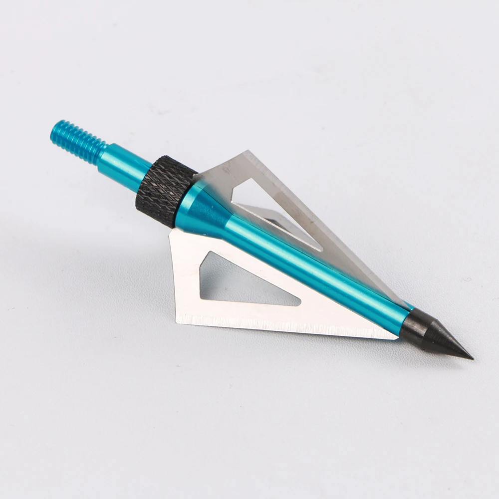 

6pcs/12pcs Arrowheads Black 3 Blades Archery Broadheads 100 Grain Screw-in Arrow Heads Tips for Bow Hunting