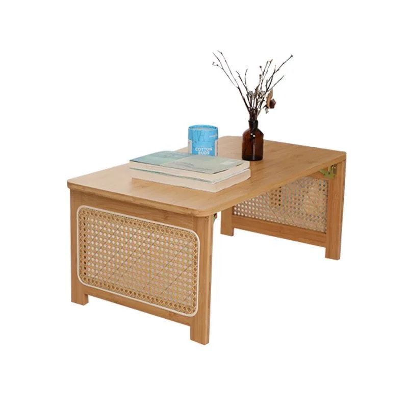 Multi Folding Bamboo Tea Table For Living Room Floor-standing Low Minimalist Compact Tatami Coffee Foldable Table Bed Laptop
