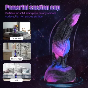 Realistic Octopus Tentacles Huge Suction Cup Transparent Liquid Faked Penis Color Dildo Animal Sex Toys For Woman Adult Game 6