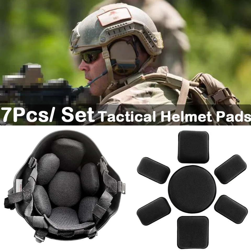 Kit Di Cuscinetti In Memory Foam Per Casco Tattico FMA Outdoor EXF, 24 Pezzi Adesivi Inclusi, Imbottitura Interna Morbida E Confortevole - 4