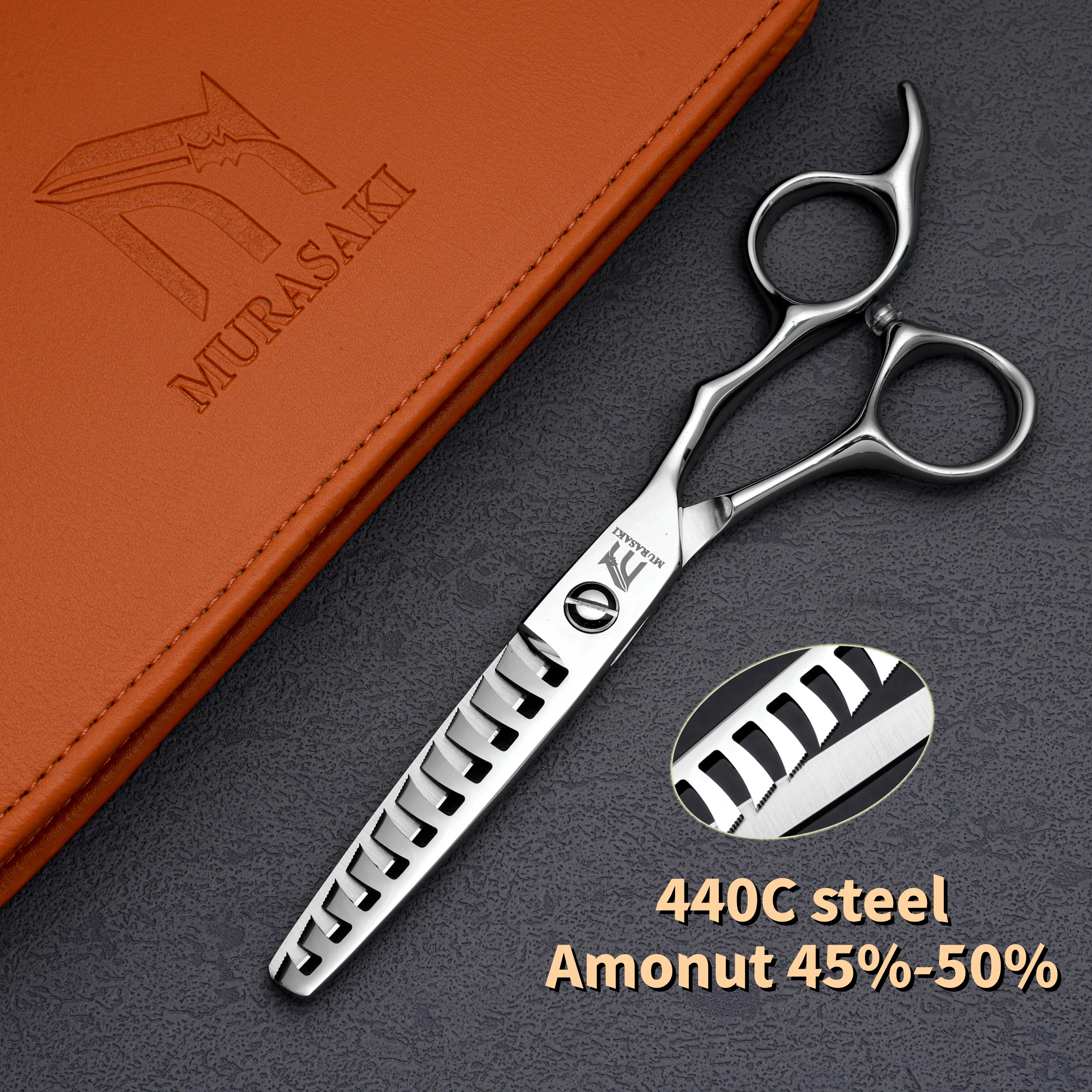 Professionelle Friseurscheren, Set aus 6 Zoll 440C Stahl-Haarschneidescheren, scharfes und langlebiges Friseursalon-Zubehör – Detail 17
