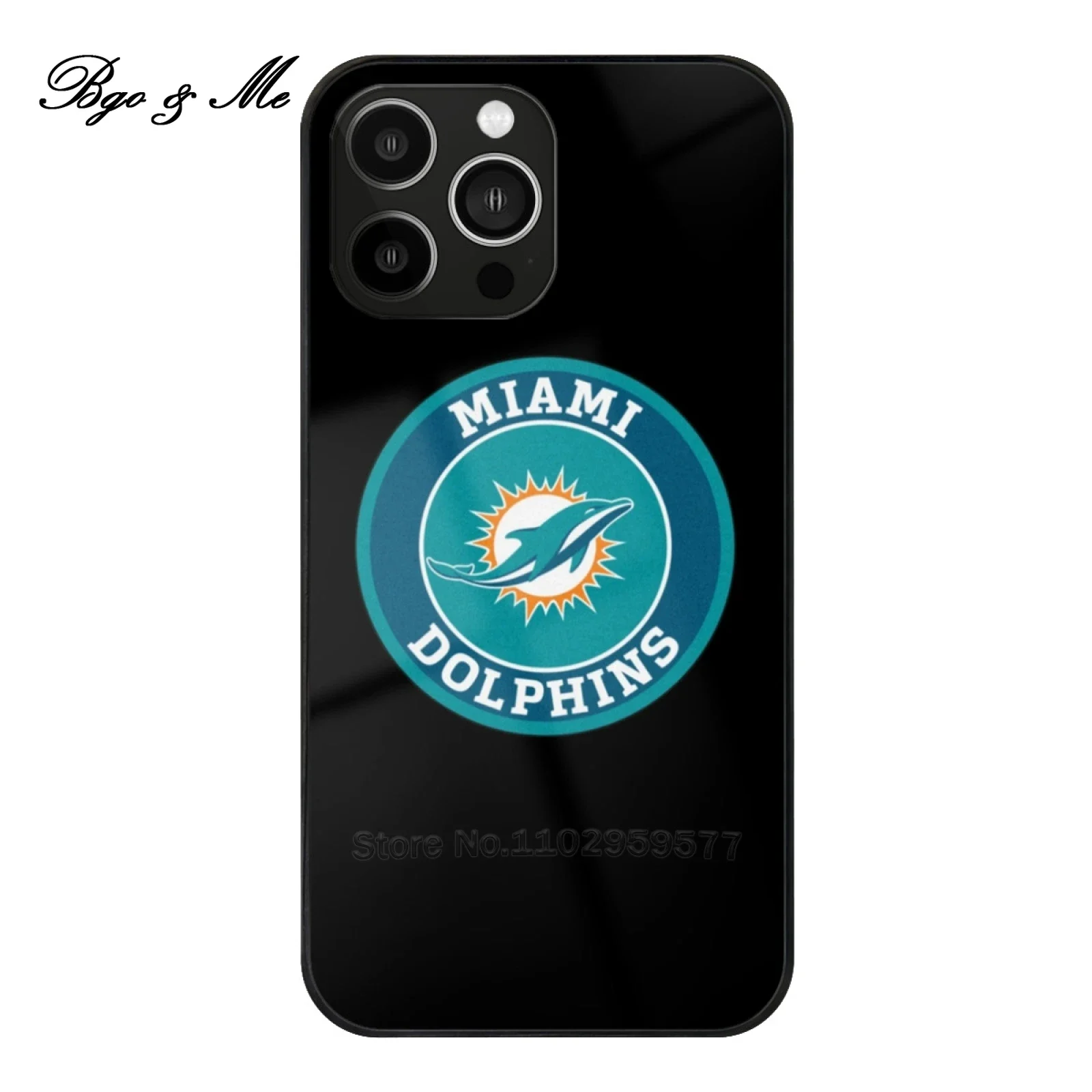 Dolphins-City Green Phone Case Glass Per Iphone 15 14 13 12 Pro Max Cover Tyreek Hill Jaylen Waddle Tua