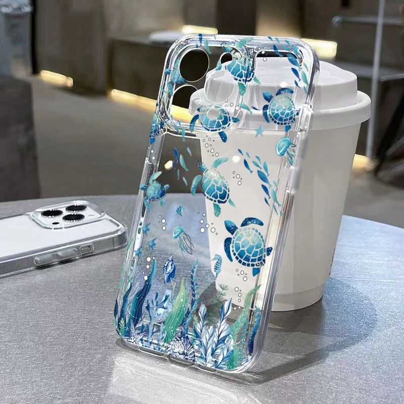 Colorful Turtle Art Phone Case - Vivid and Durable Design