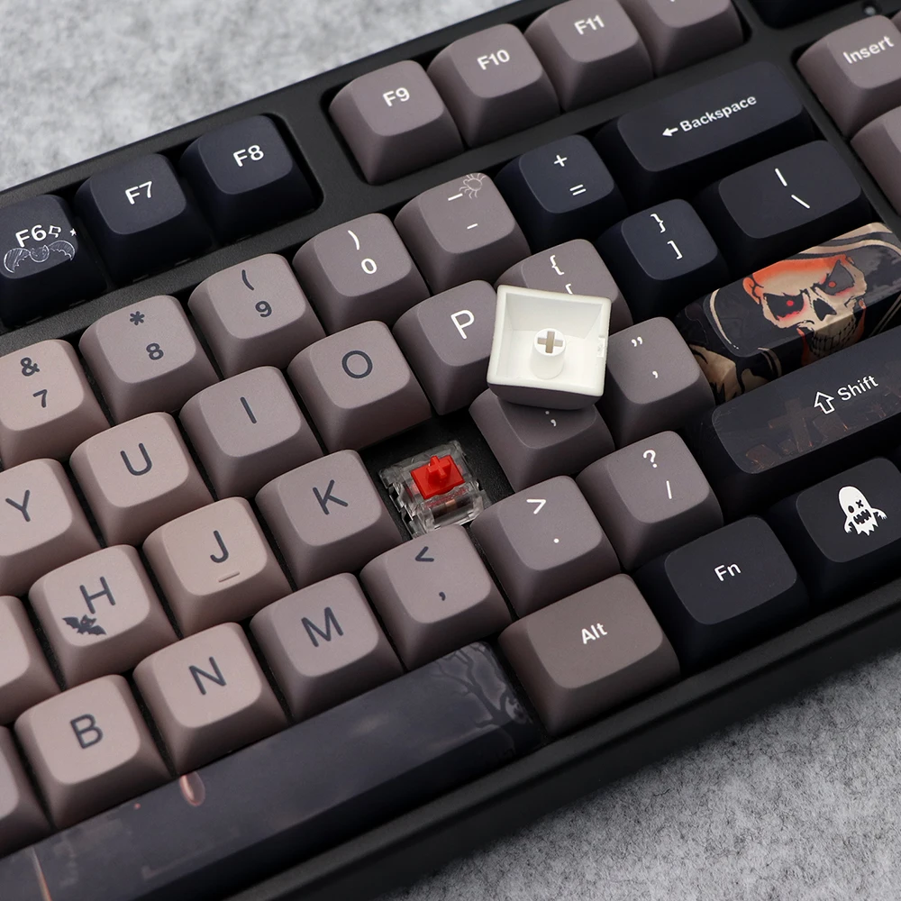 Teclas de Halloween Keycaps Anime Xda Perfil Pbt Tintura Sublimação Teclado Mecânico para mx Switch 61 64 68 84 87 980 104 137 - Imagem 5