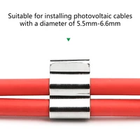 Kit de Clips de câbles en acier inoxydable, 50 pièces, Clip de fil pour panneau solaire, Module PV, gestion des fils pour Application solaire, remorque de bateau 4