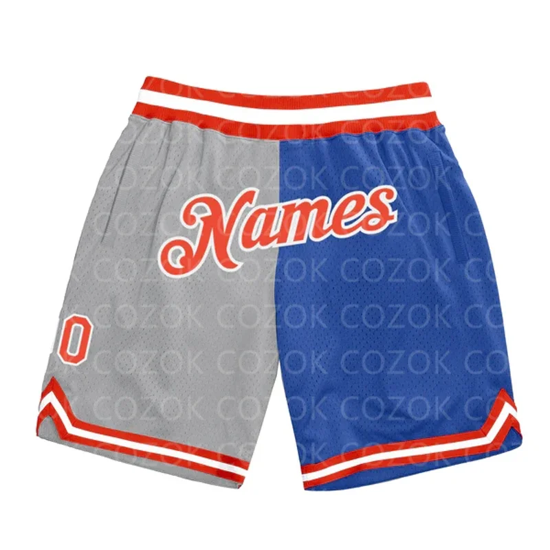 Custom Yellow Purple Authentic Basketball Shorts 3D Printed Men Shorts Your Name Mumber Quick Drying Beach Shorts