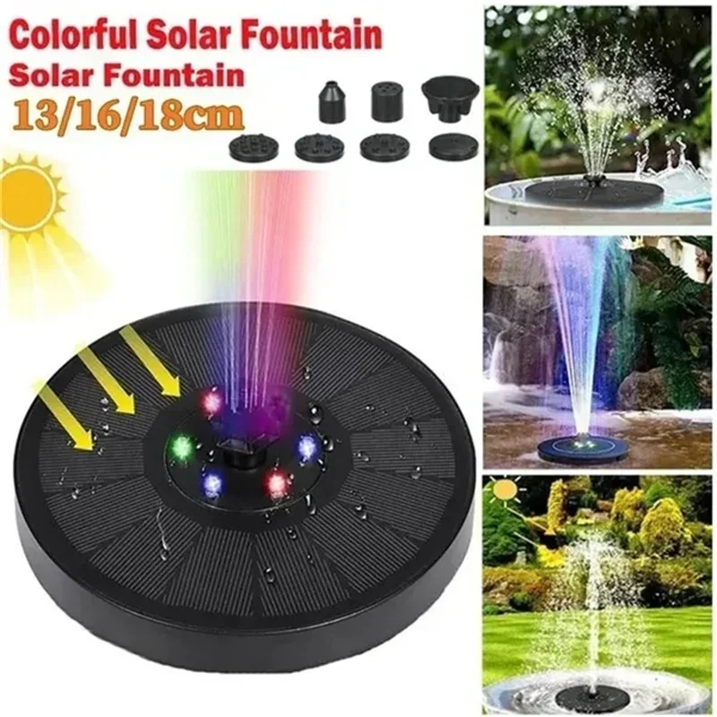 Solar Fountain solar fountain pump solar water pump Bird Bath Fountain Pump Portable Floating Garden Pond Swimming Pool Outdoor Water Feature Decoration