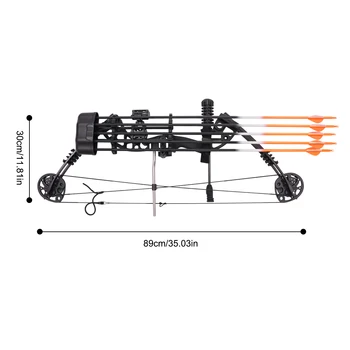 Compound Bow Kit 30~60lbs, Archery Hunting Bow Set with12 arrows and bullseye paper, Right Hand Compound Bow Arrow Set 2