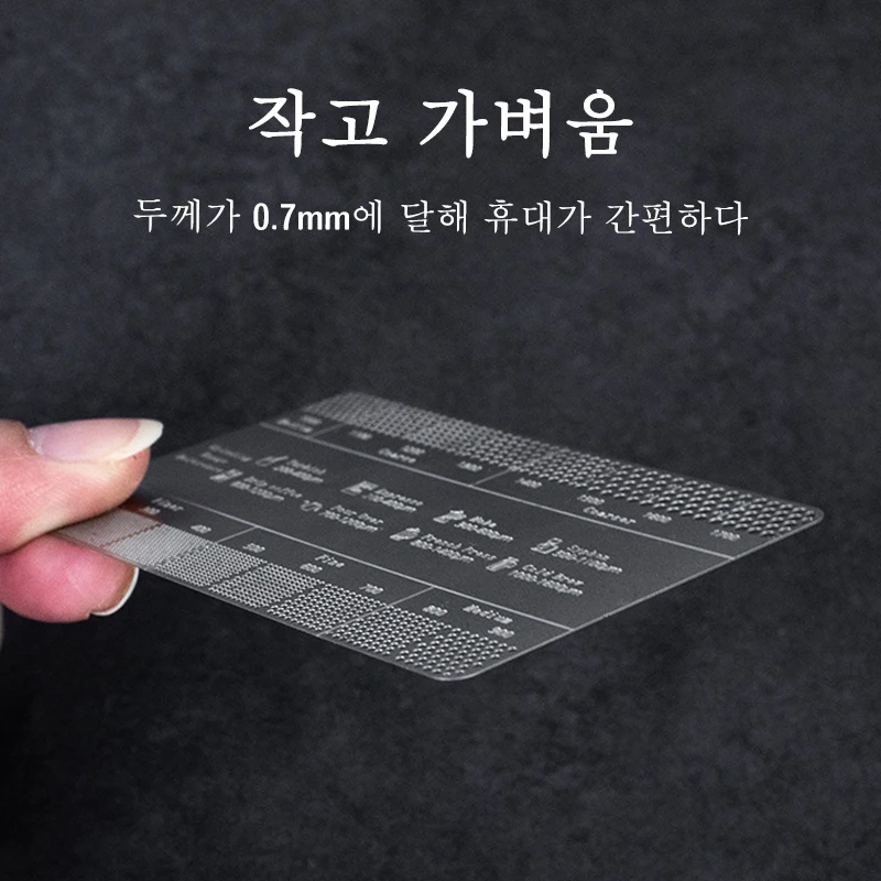 Coffee Accessories Coffee Powder Grinding Thickness Reference Comparison Card