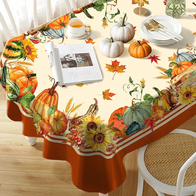 Polyester Dish Cloth, Fall Dish Towels, Watercolor Pumpkin Maple