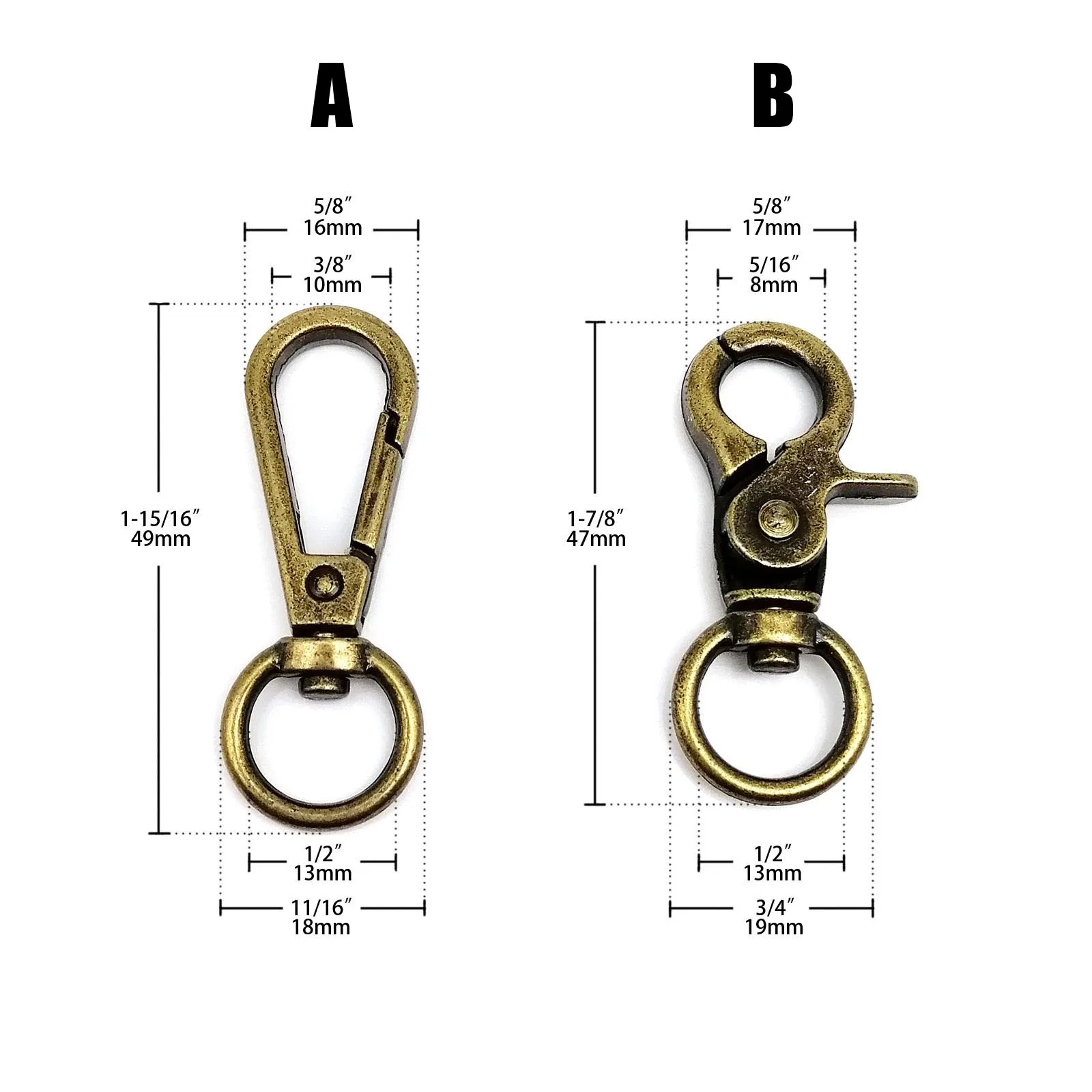 Accessori In Pelle: Fibbia, Anello Portachiavi, Catena, Gancio A Scatto, Moschettone