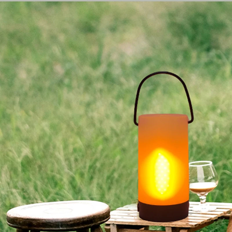 Retro Vintage Camping Hanging Lanterns Battery Led Flame Warm Light Nature  Hike For Fishing Tent Camping Equipment - AliExpress