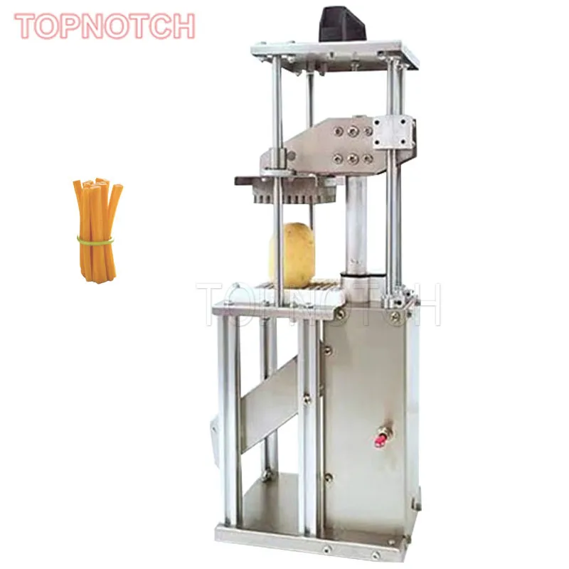 Electric French Fries Machine Stainless Steel Vegetable Radish Potato Strip Cutter Machine Commercial Fries Cutting