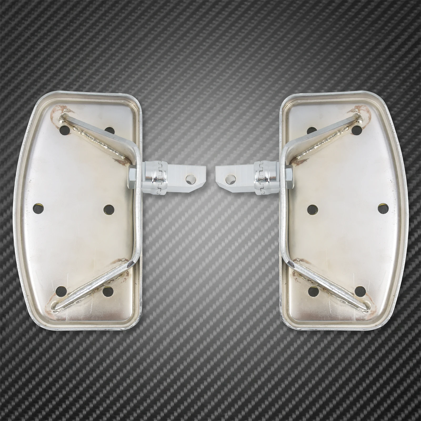 Universal Motorcycle Footrest Adjustable Rear Passenger Foot Pegs Metal Floorboards Stripe Pads for Honda VTX1300 VTX1800 VF750 Motorcycle Accessories Motorcycle Footrests Motorcycle Foot Pedals