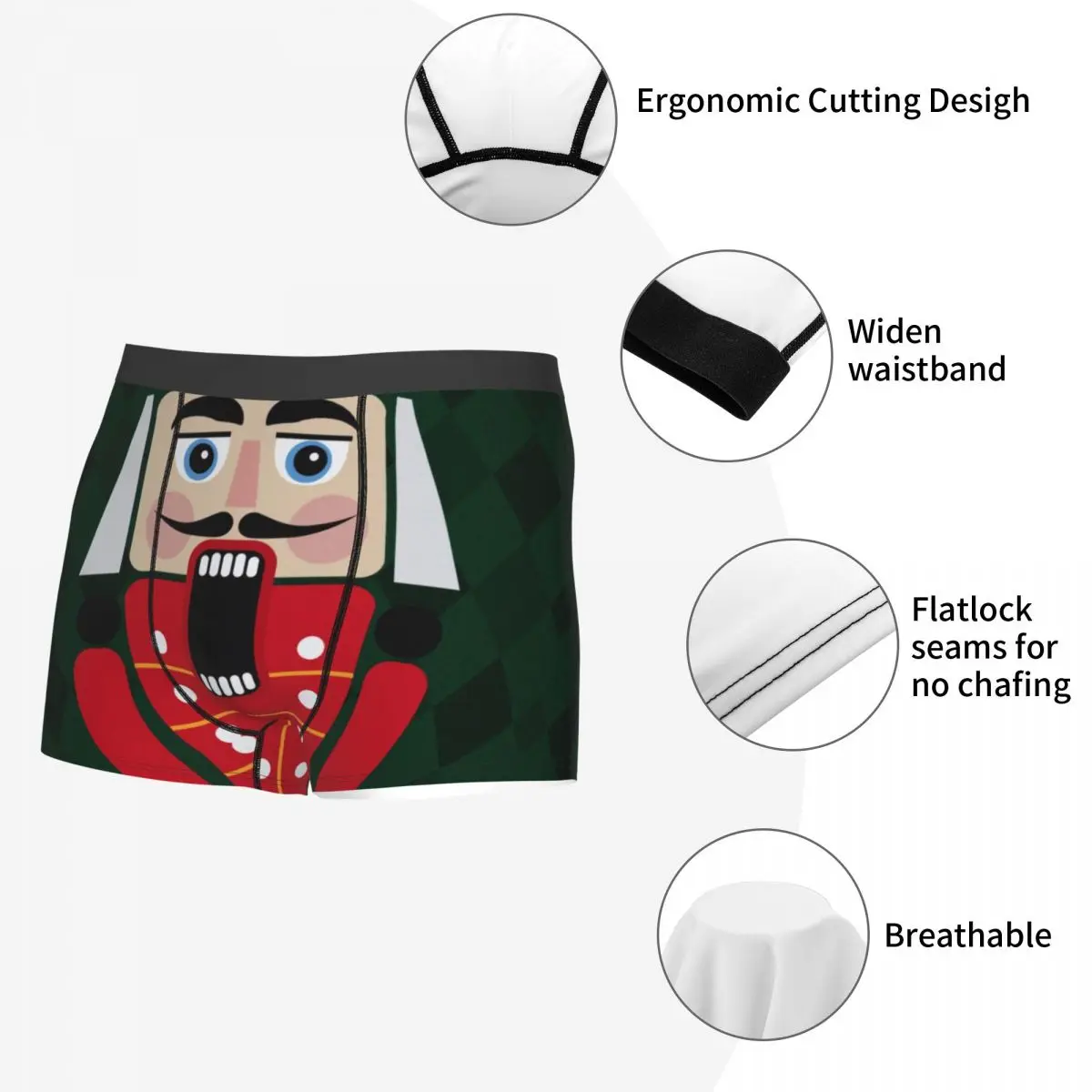 Custom Nutcracker Doll Underwear Male Sexy Print Soldier Christmas Gift Boxer Shorts Panties Briefs Breathbale Underpants 5