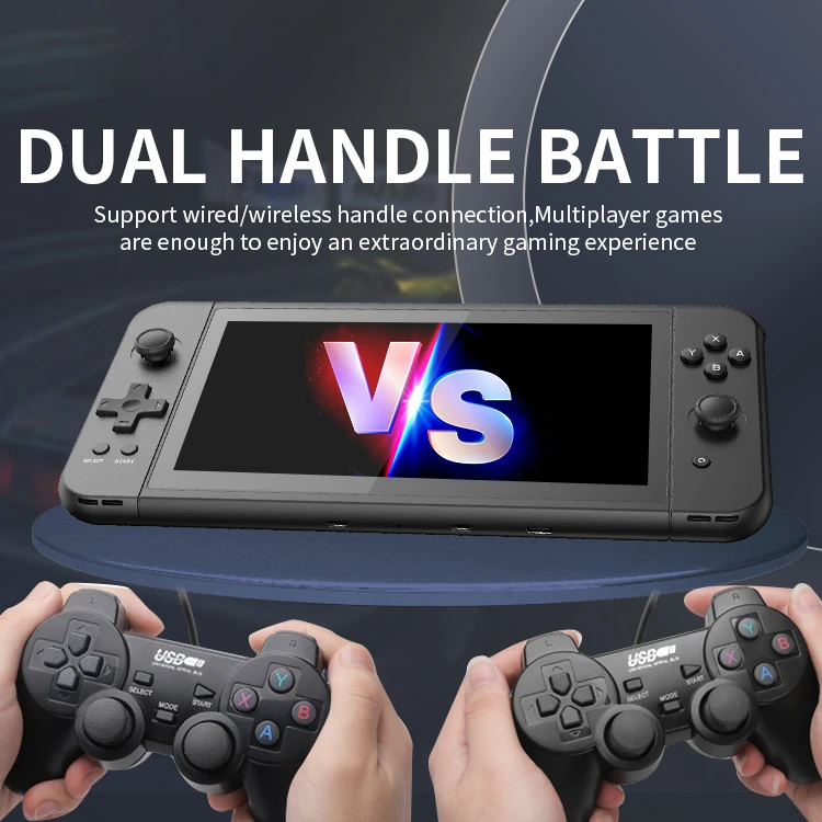 Powkiddy X70 Portable Retro Handheld Game Console 7inch Hd Screen