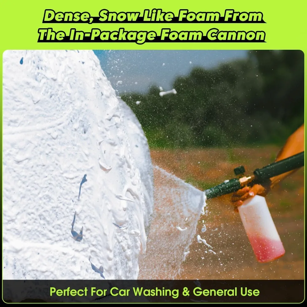 Electric Pressure Washer, Foam Cannon, 2 Different Pressure Tips, Power Washer, 3500 PSI 2.4 GPM